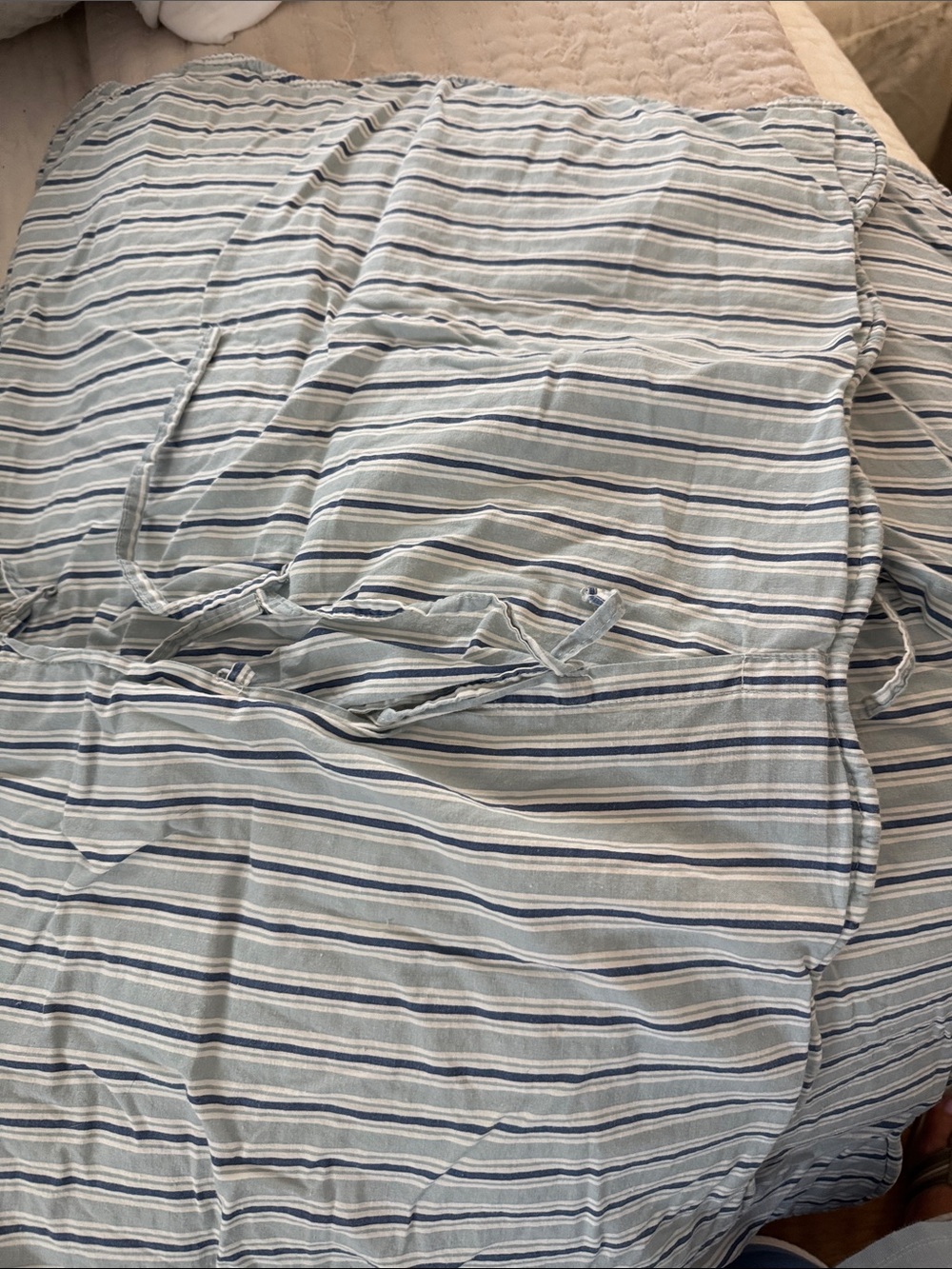 Source Unknown Blue and White Seashell Quilted Shams - Picture 2 of 2